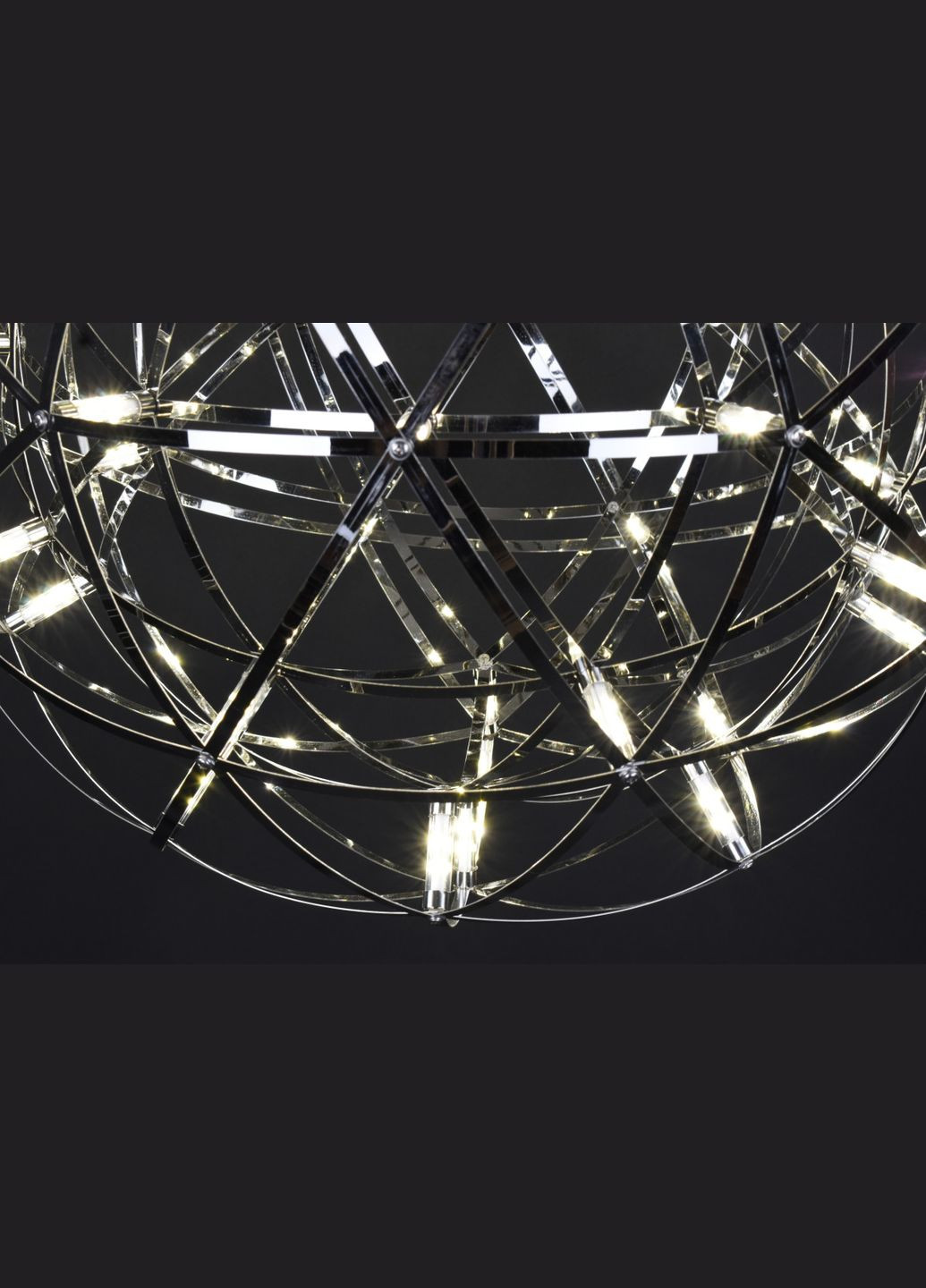 Люстра светодиодная подвесная LED светильник для квартиры на потолок лэд 28038 Хром 55-210х48х48 см. Sunnysky (364758461)