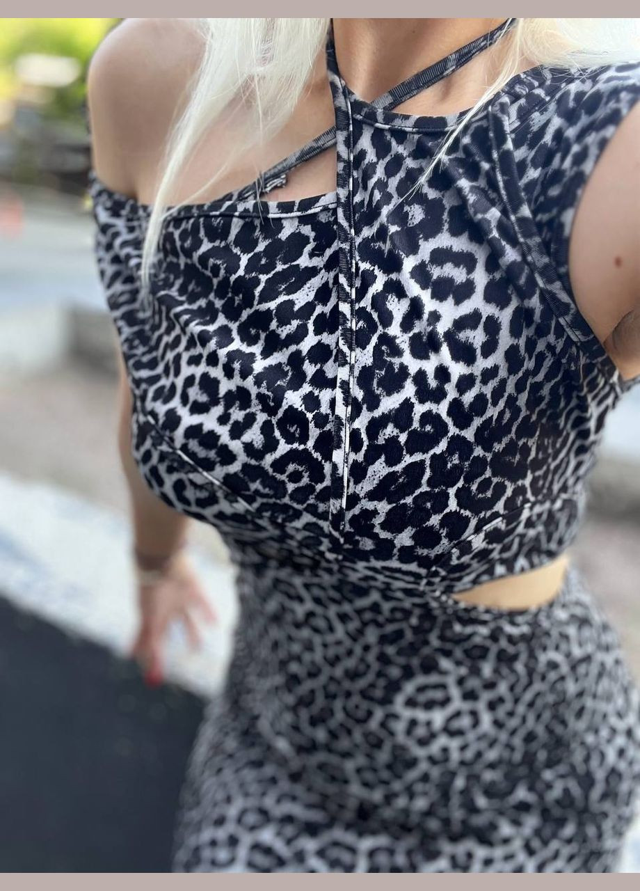 Черно-белое оригинальное платье Soho