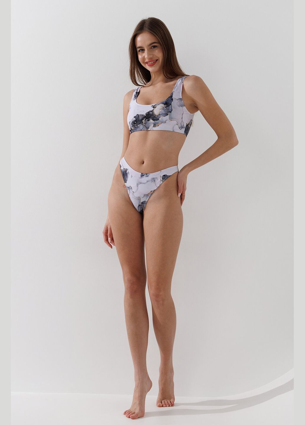 Сірий демісезонний плавки з візерунком жіночі 8462-1-k shop (2000990926371) On me