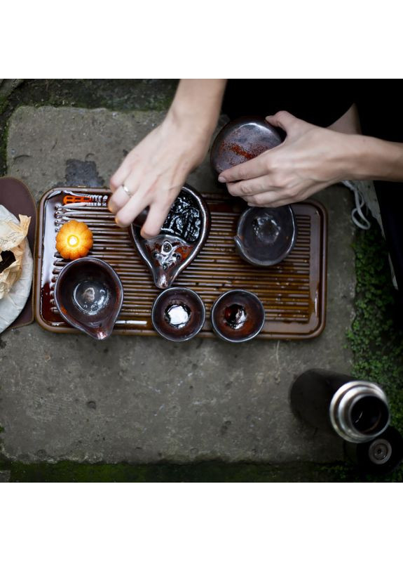 Чайний набір DRAGON`S TREASURE TEA SET (гайвань + чахай + чаху + 3 піали), 1шт Мій Чай 2546 (364551365)