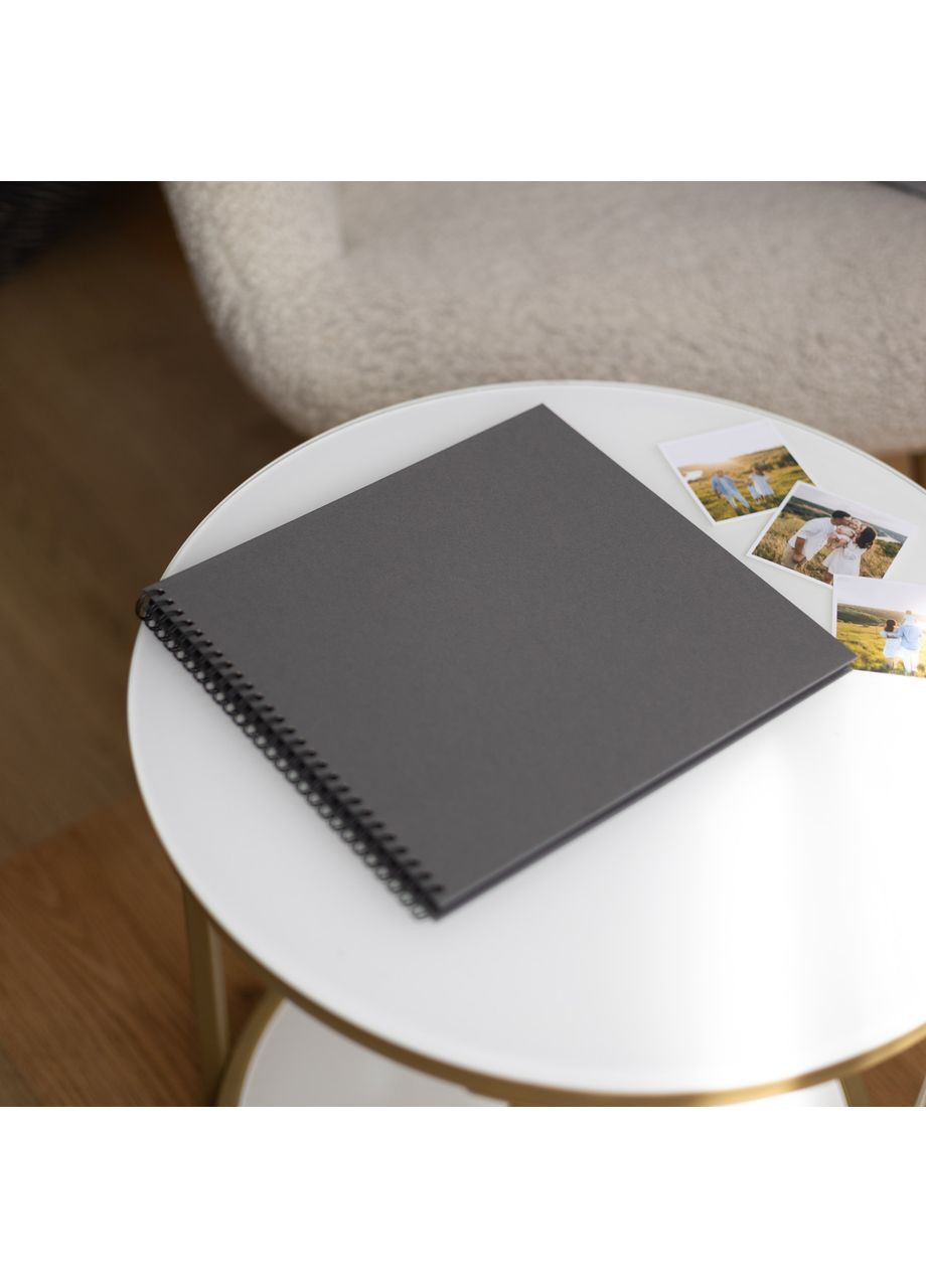 Альбом DIY сірий із чорними сторінками | Фотоальбом із твердою сірою обкладинкою | DIY альбом для вклеювання фото + 18 фото Your Magnets (351507947)