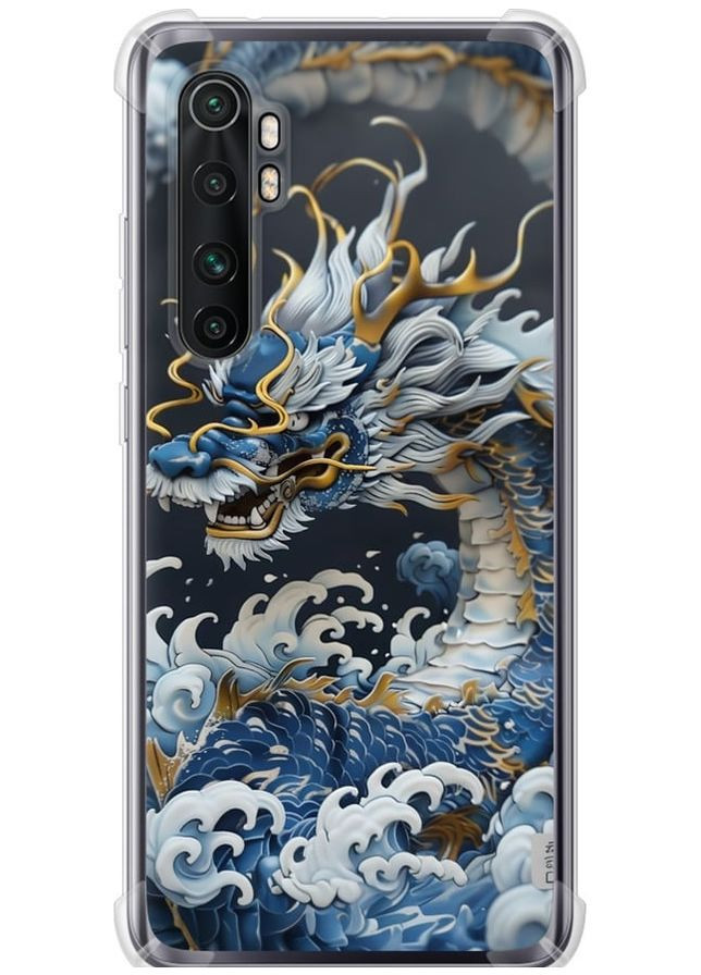 Силикон с усиленными углами чехол 'Водяной дракон' для Endorphone xiaomi mi note 10 lite (291421580)