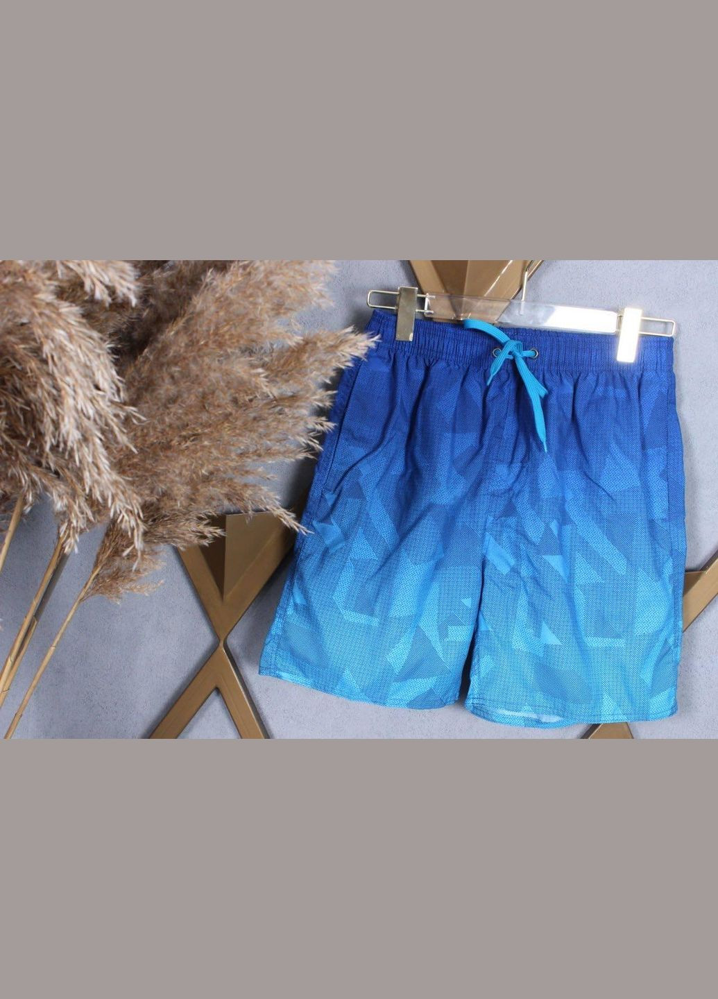 Фабричные шорты-баталы для мужчин JD-2390 Голубой, 4XL(58) Sofia (267495528)