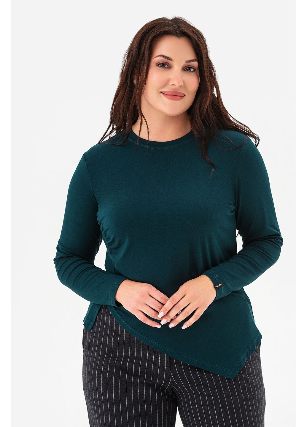 Лонгслив LONG темно-зеленый Garne (366740781)