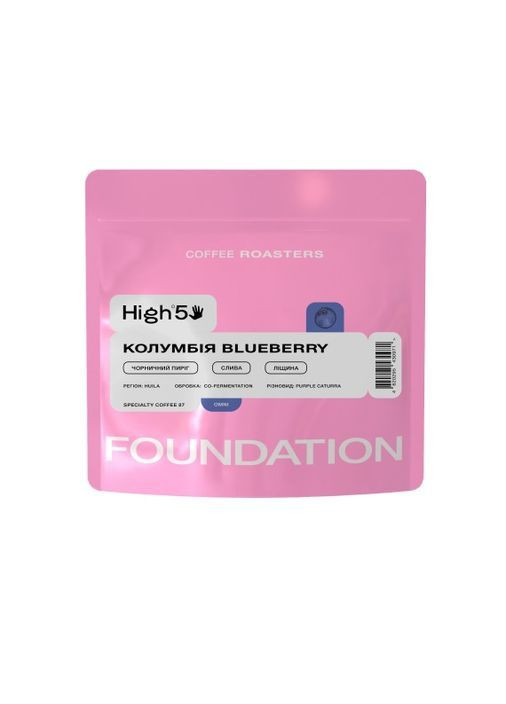 Кофе в зернах Колумбия Blueberry 100г Foundation Coffee Roasters High5 (368774234)