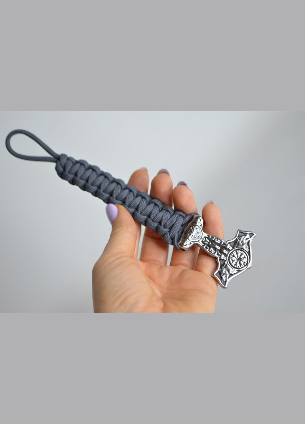 Браслет с молотом тора из нержавеющей стали + брелок в подарок No Brand (341738717)