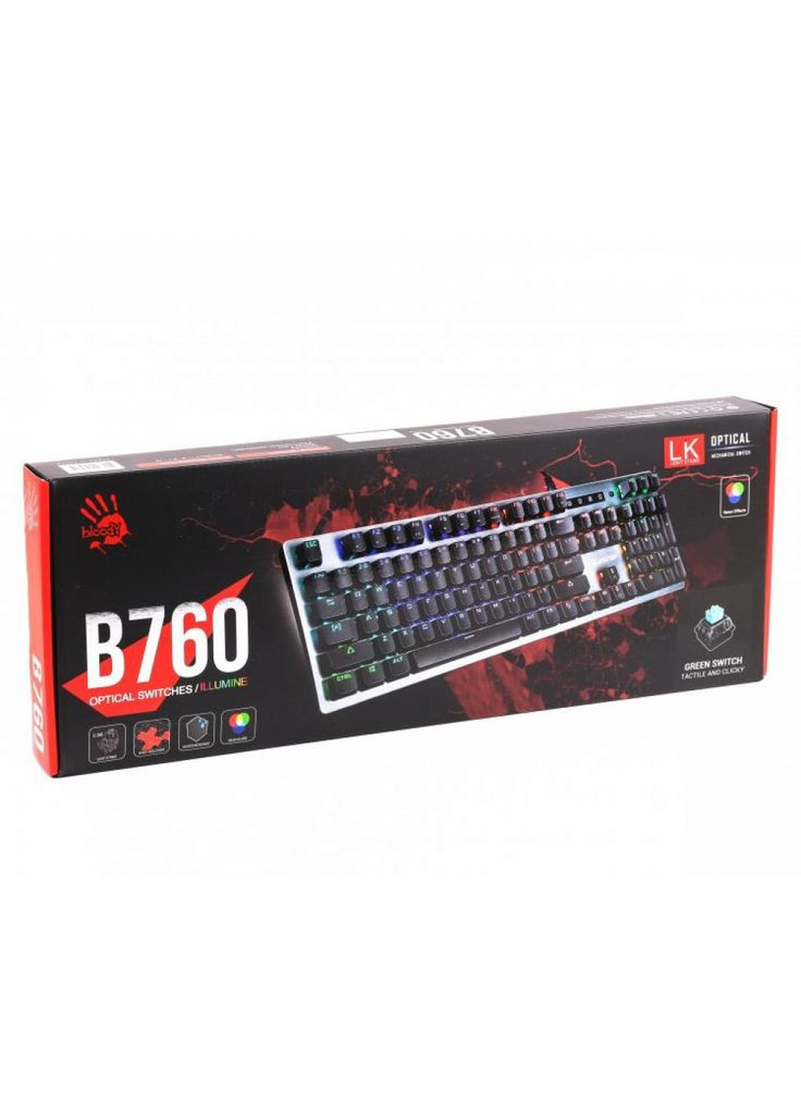 Клавиатура Bloody B760 Green Sw Black A4Tech (280941093)