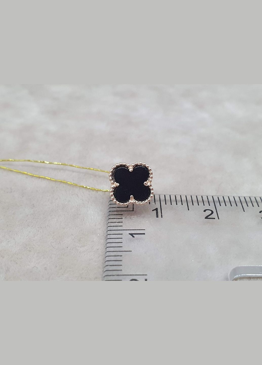 Золоті сережки-пуссети Конюшина з агатом. 1С128/67Б PlatoN (315140962)