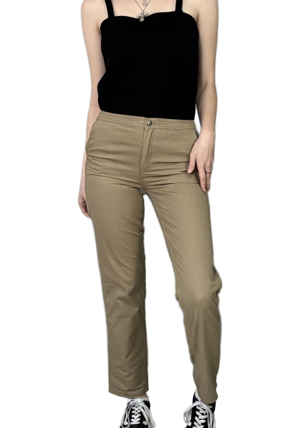 Бежевые демисезонные брюки Terranova