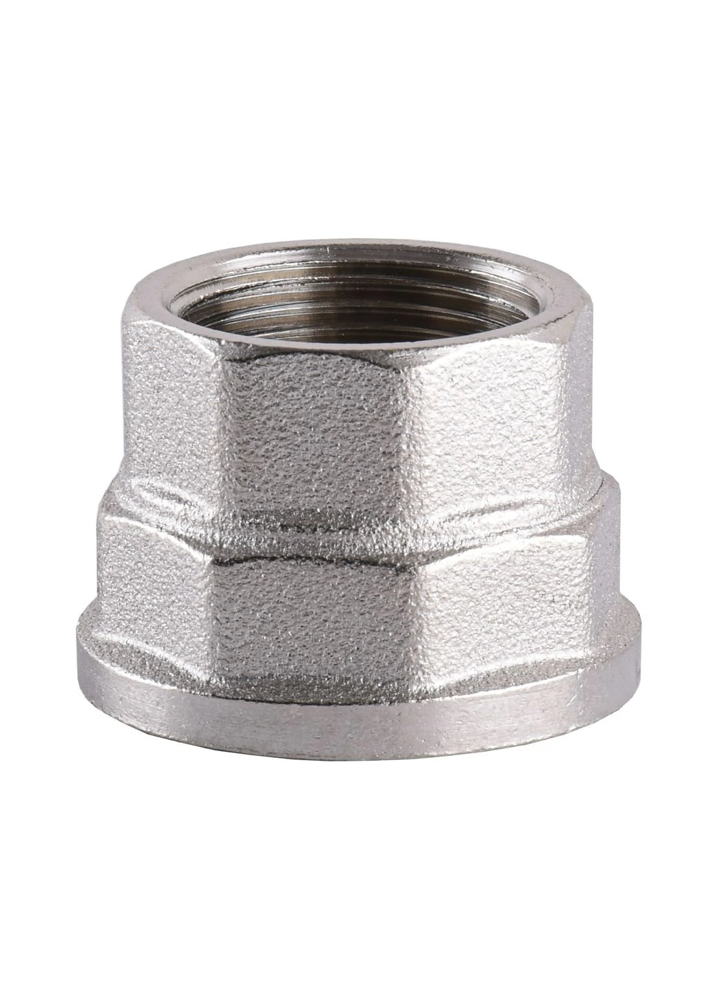 Муфта редукционная 1 1/4″х1″ВВ никелированная восьмигранная А0335А(нк) VA (336385192)