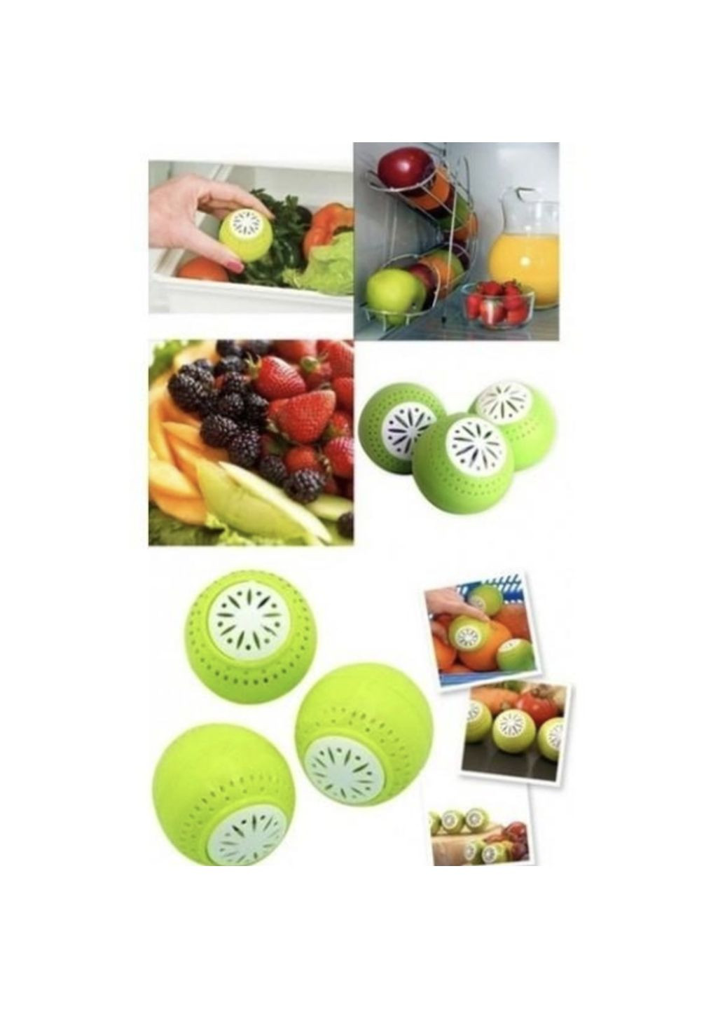 Поглинач запахів для холодильника Fridge Balls жовта компактна кулька для усунення неприємних запахів у холодильнику 3 шт ProDobro (365442010)