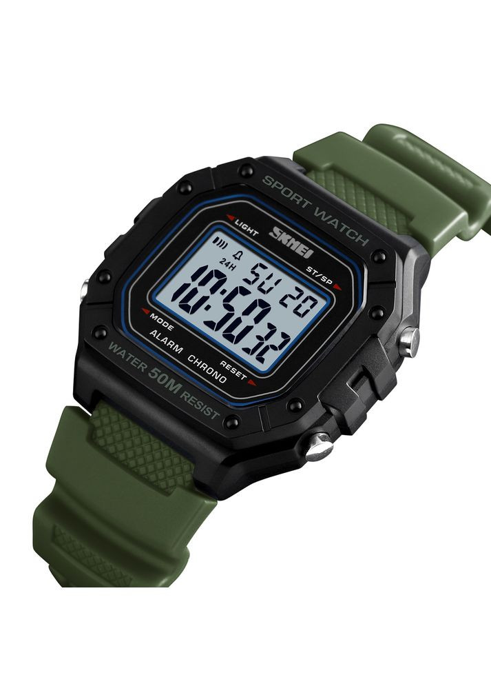 1496AG Army Green электронный спортивный, сasual Skmei (324088893)