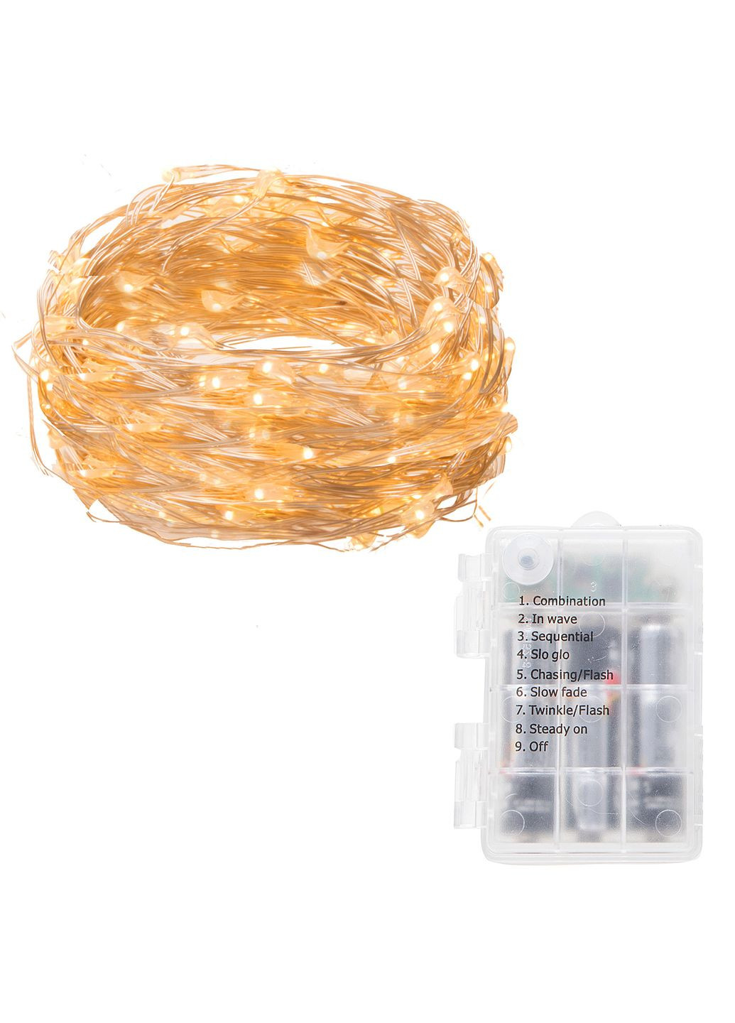 Гирлянда на батарейках 4.9 м 50 LED Pilot CL0105 Warm White Springos (322063052)