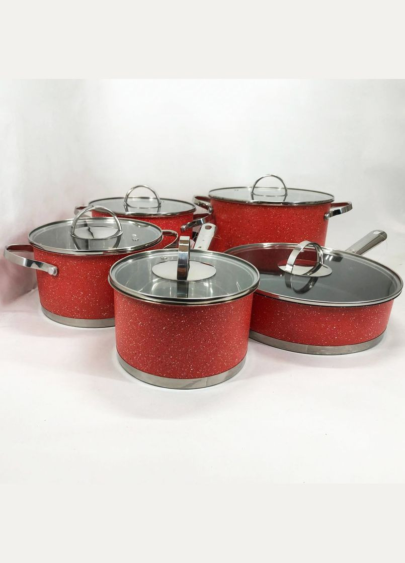 Набір посуду 10 предметів A-2510, набір каструль з антипригарним покриттям, гарні каструлі Astra (364664579)