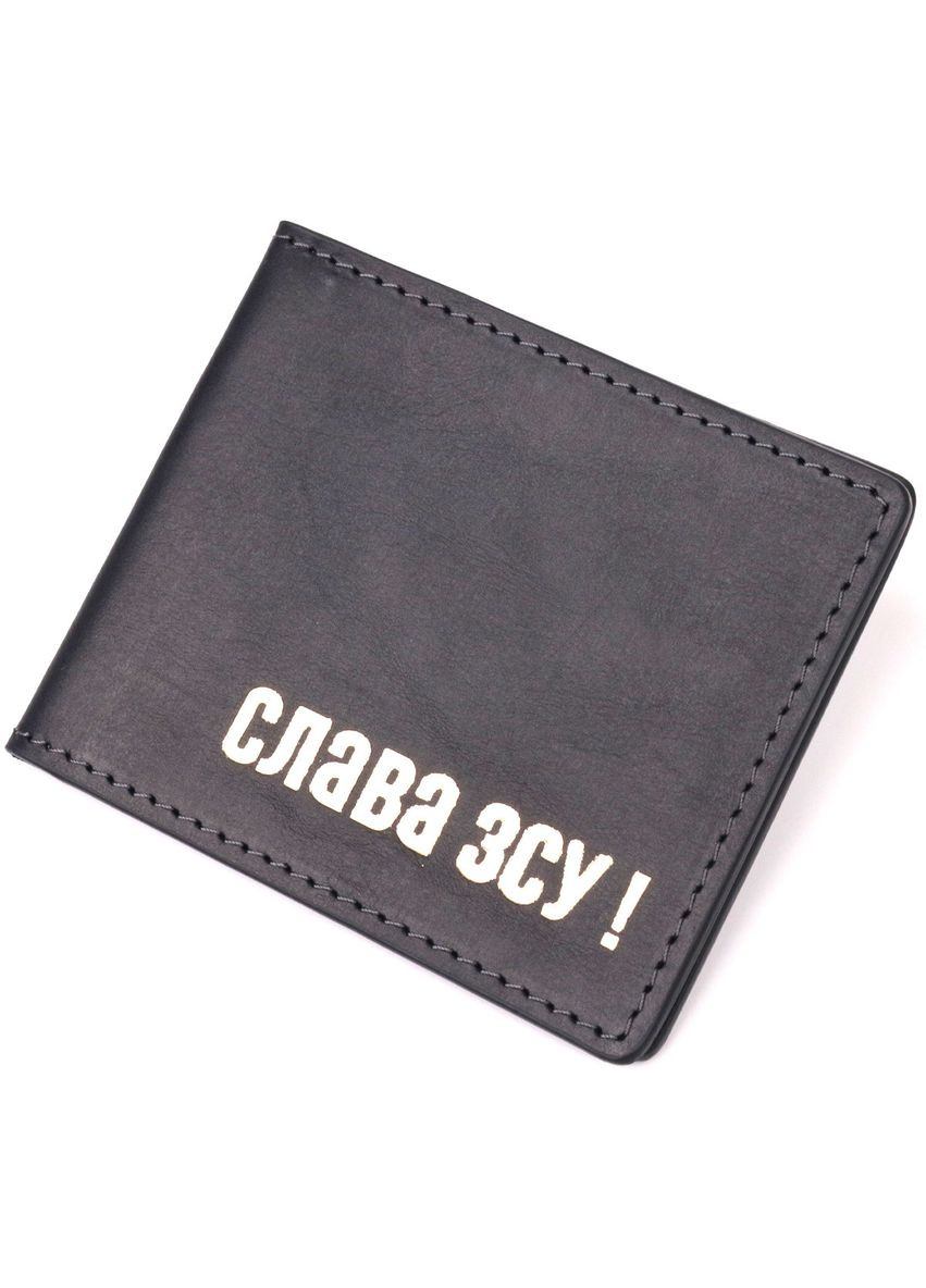 Надежная обложка из винтажной кожи для удостоверения участника боевых действий ЗСУ 16758 Черная Grande Pelle (297129708)