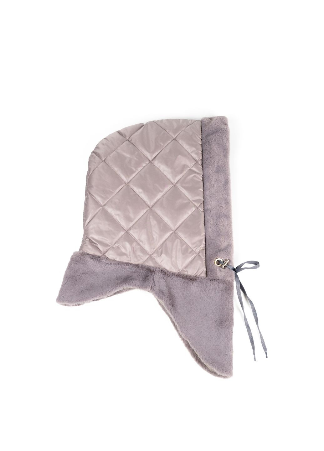 Капор женский плащевка / искусственный мех шиншилла коричневый КАРЕН LuckyLOOK 653-870 (322792627)