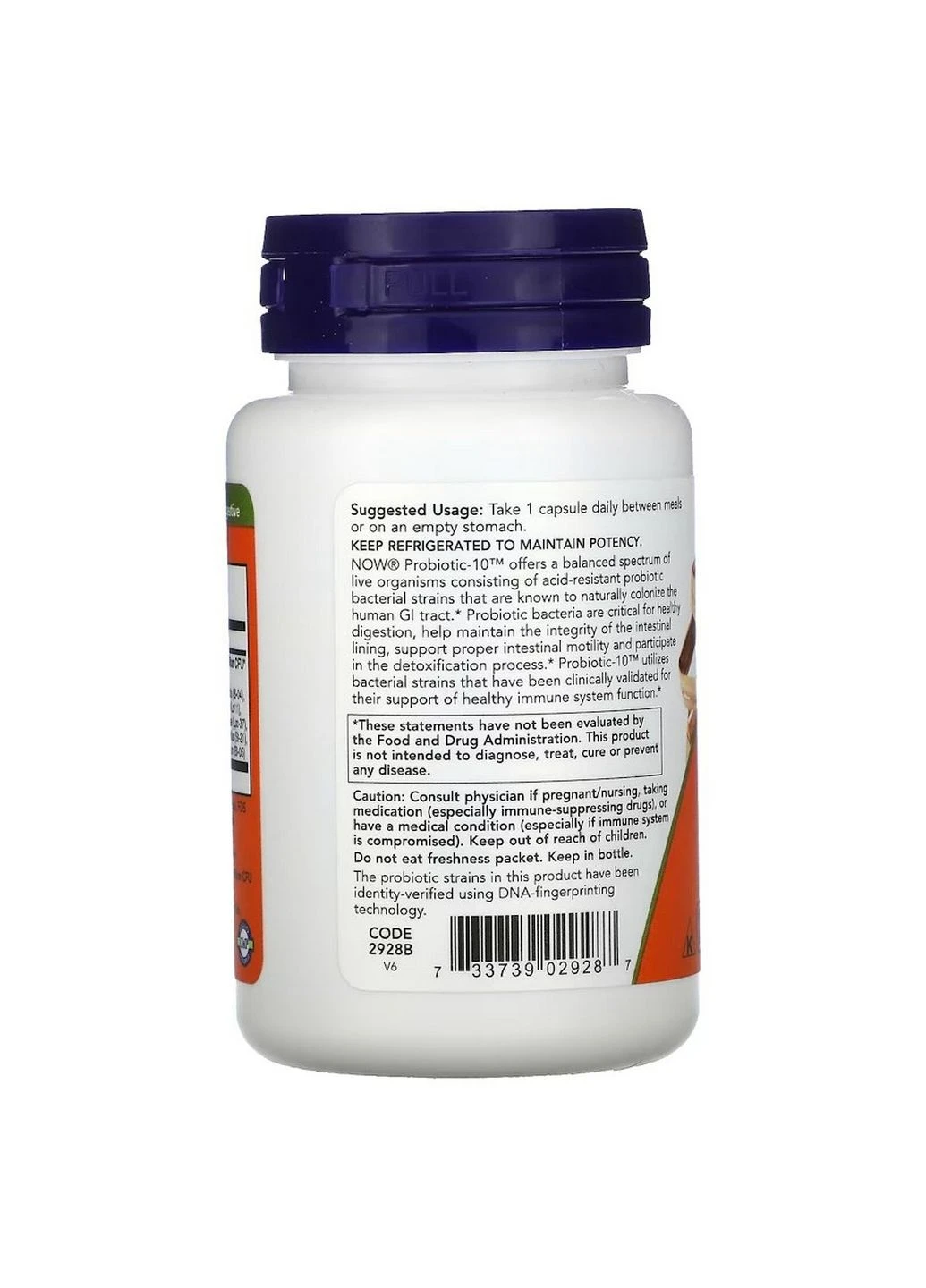 Пробиотики и пребиотики Probiotic-10 50 billion, 50 вегакапсул Now (295898775)