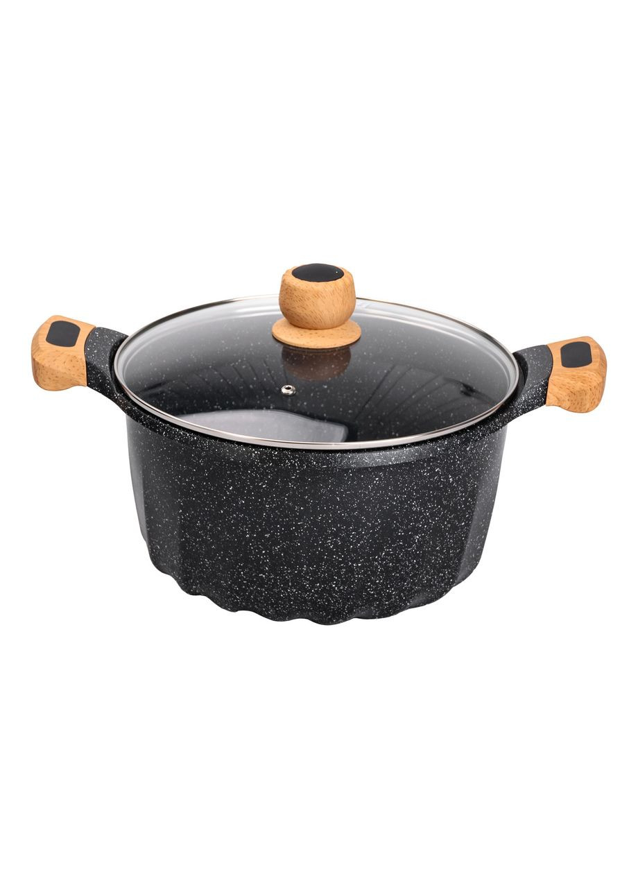 Большая алюминиевая кастрюля с крышкой, диаметр 28 см, с антипригарным покрытием, 8 литров. MGC (360455286)