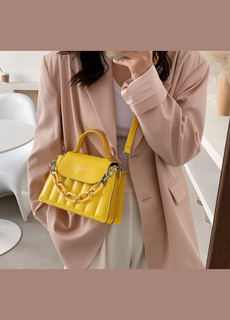 Модная маленькая женская сумочка клатч с цепочкой, черная мини сумка стеганная сумка-клатч женский No Brand (334729911)