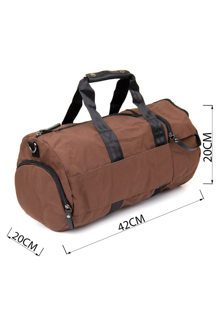 Спортивна сумка текстильна 20643 Коричнева Vintage (366881024)