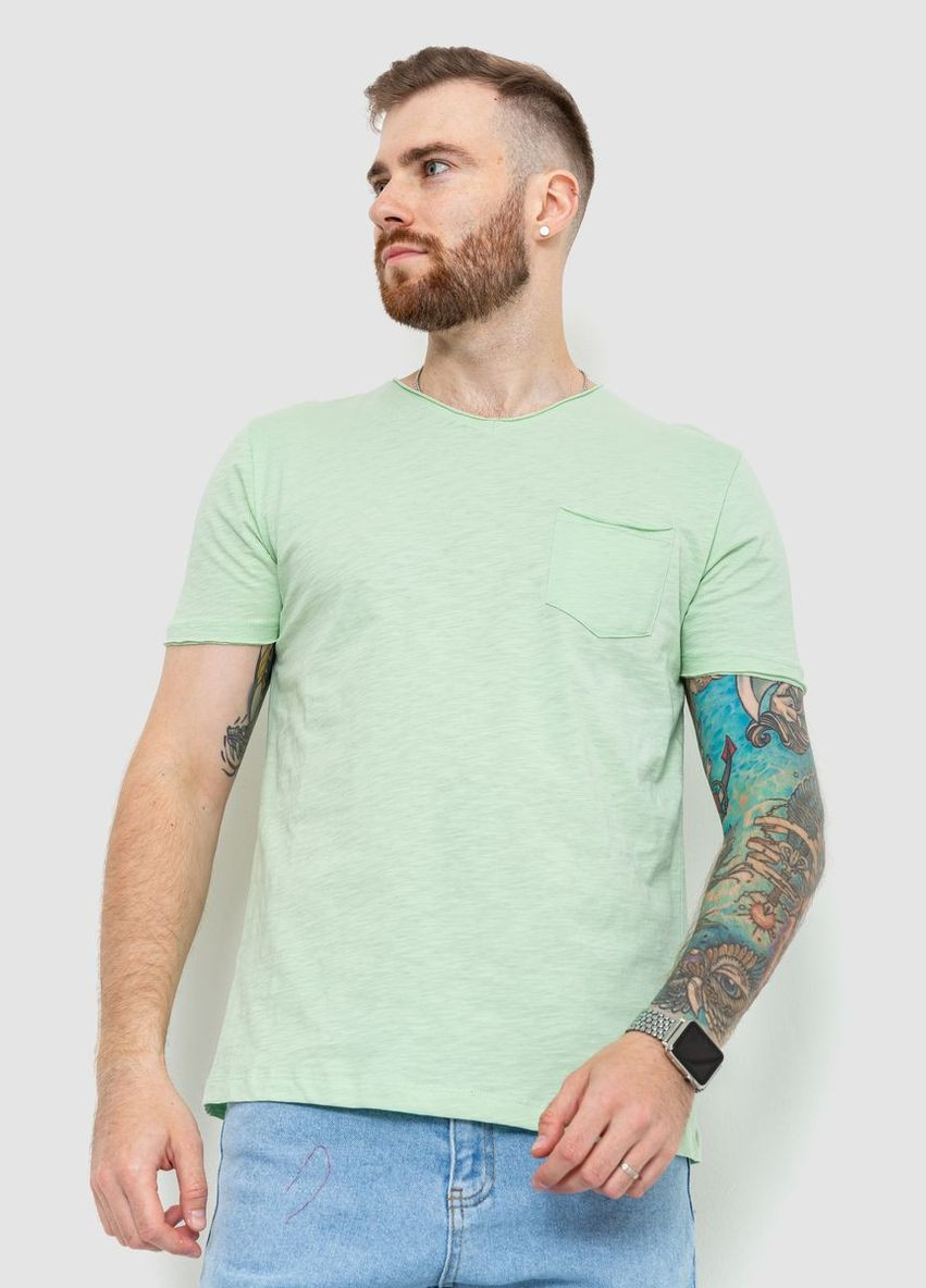 Фісташкова футболка чоловіча з кишенею, колір чорний, Ager
