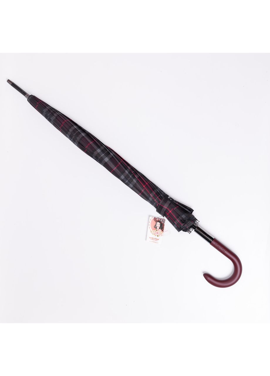 Червона} класична парасолька-тростина напівавтомат з поліестеру 16 спиць діаметр 117 см червона hp-23-4r Yiwu (370675767)