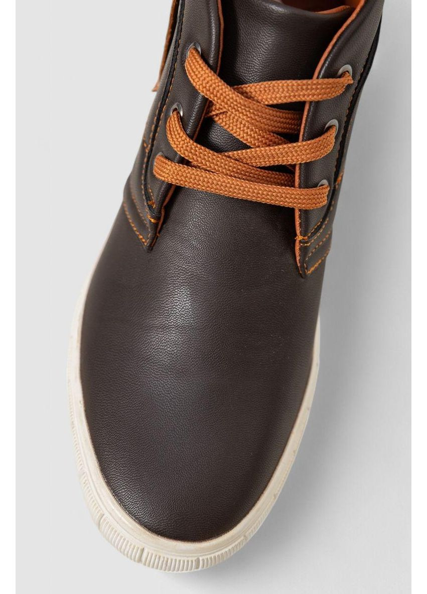 Темно-коричневые ботинки мужские демисезонные, 131r184582 Ager