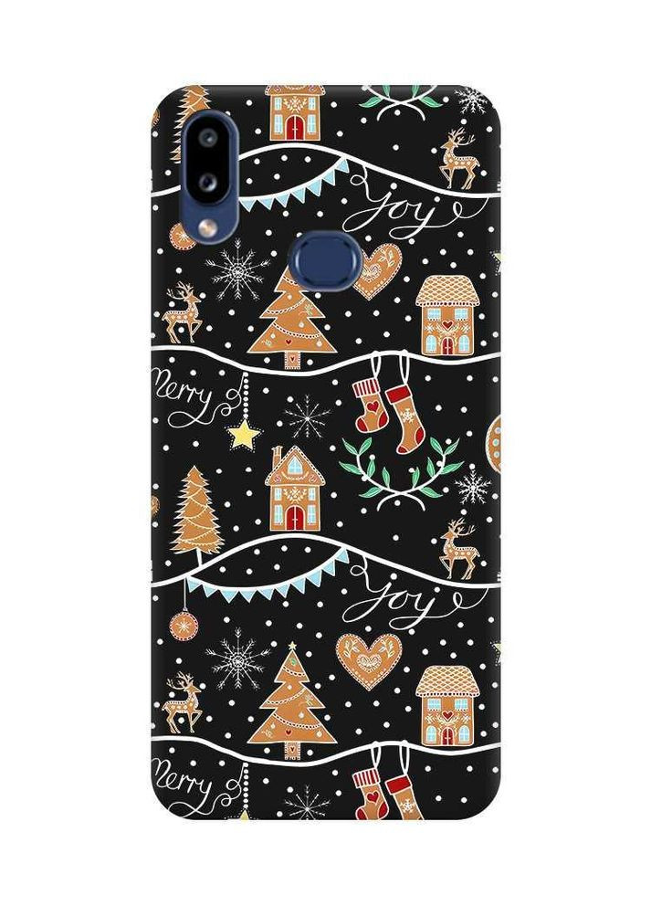 Матовий чорний чохол на Samsung Galaxy A10ѕ A107 Фон Різдво (новорічний принт 201) Creative (362967276)