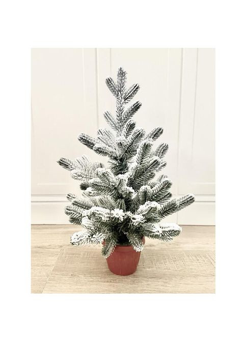 Ялинка Traditional лита в горщику 50 см засніжена HVOYA (370161884)
