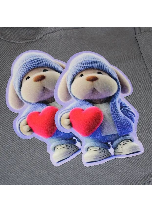 Нашивка тканева фігурна "Песик з серцем" з кашеміру (8557) No Brand (370674714)