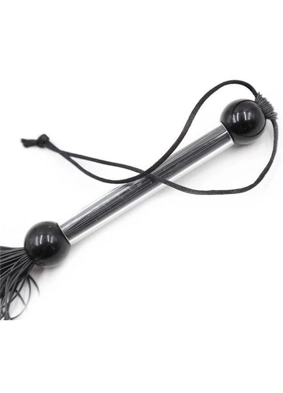 Батіг чорний, прозора ручка FLOGGER, 39 см DS Fetish (297134614)