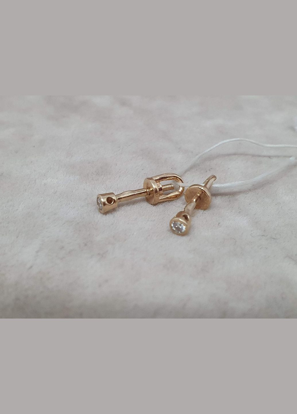 Золоті сережки-пуссети з діамантами. 3032856 Гаразд (316088081)