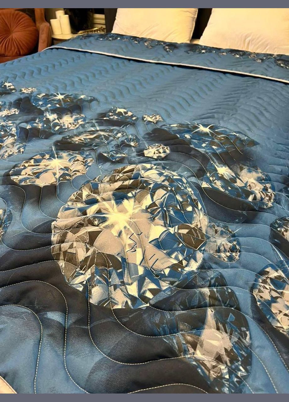 Літня двоспальна ковдра мікрофібра стьобана 215х145 (П4К-lito-kovdra-001/3-02) No Brand (306633043)