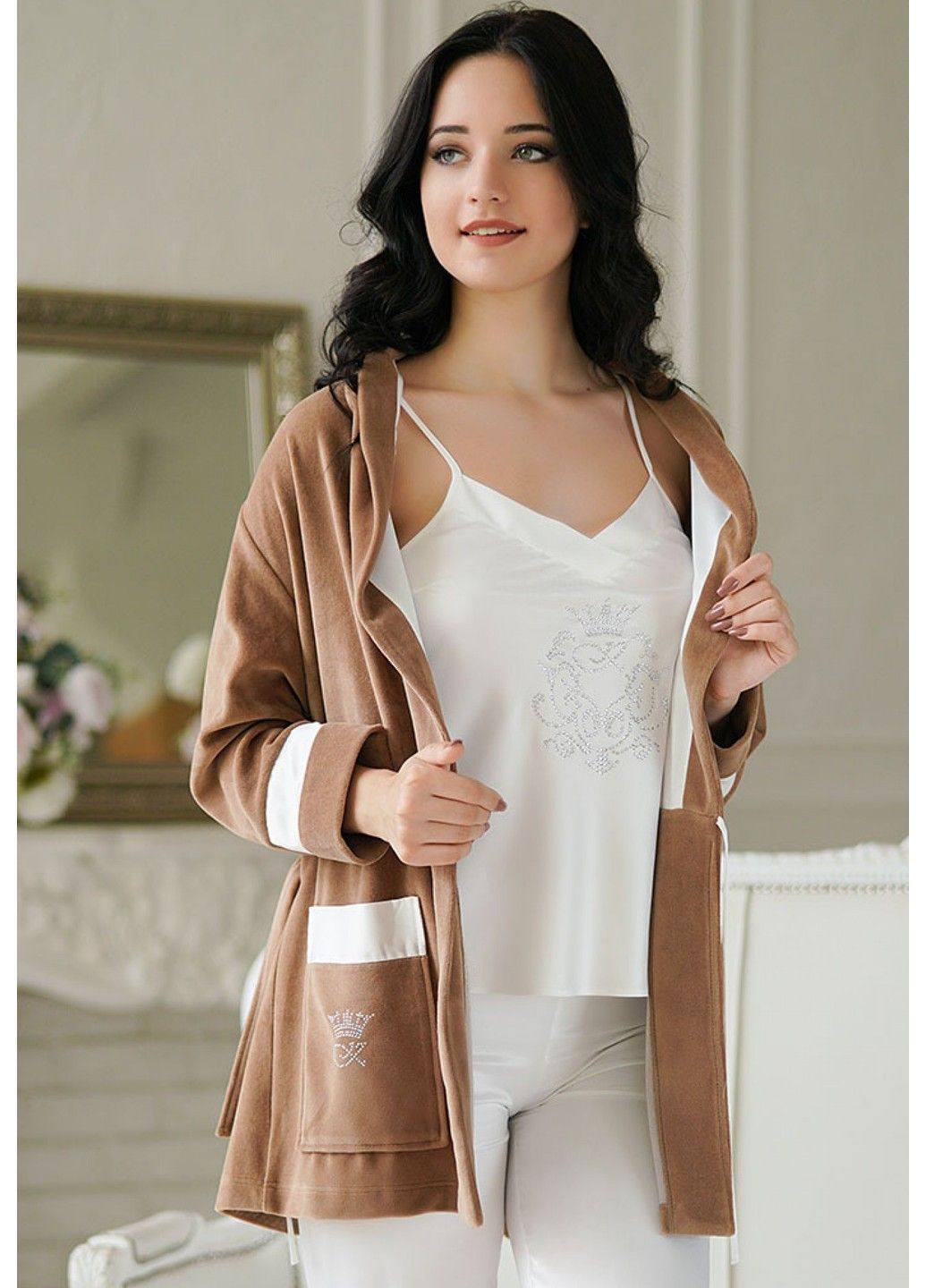 2130 AMSTERDAM Халат женский короткий Komilfo (366817295)