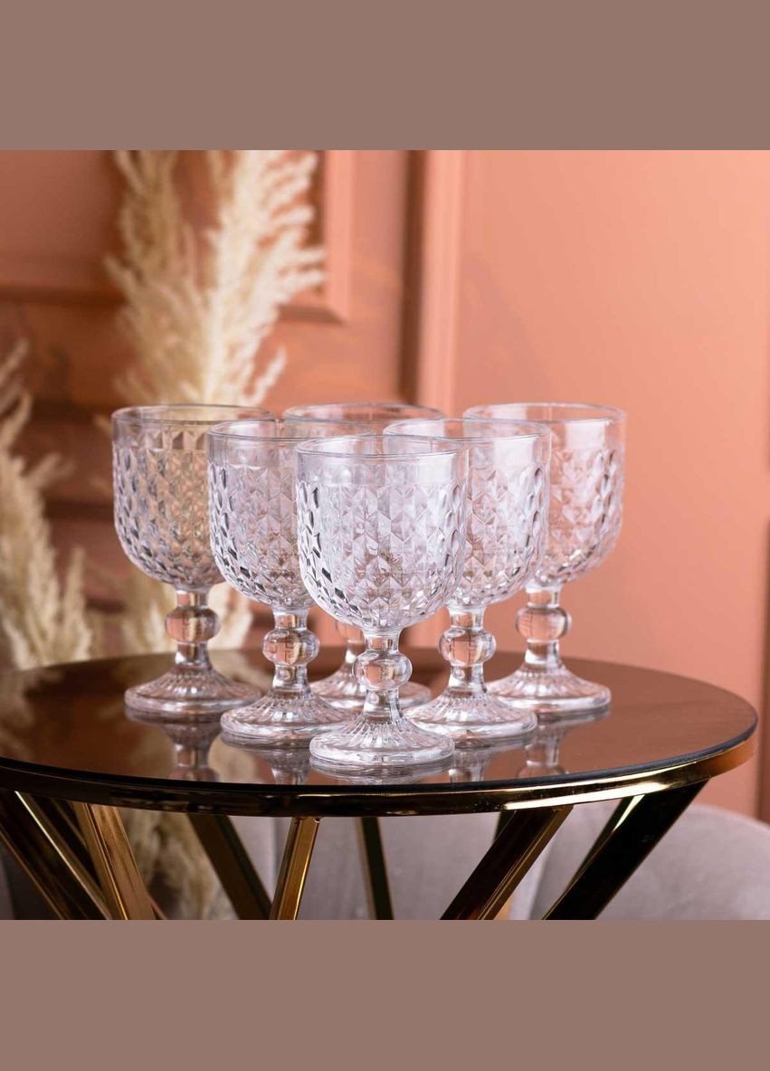 Келихи 6 штук на низькій ніжці TS Kitchen HP4153 (317511725)