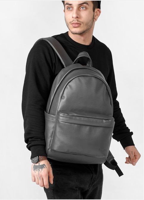 Рюкзак мужской из экокожи Zard LST графитовый Sambag (301871906)