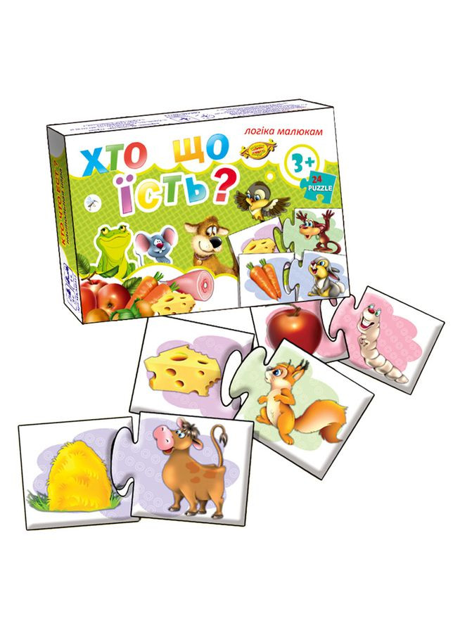 Дитяча гра-пазл "Хто що їсть?" MKM0312, 24 пазла Майстер (334301659)