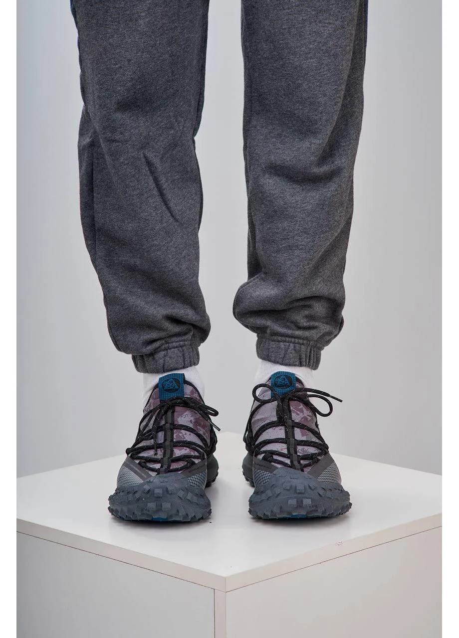 Черные летние кроссовки nike acg mountain fly low black blue найк асж маунс флай No Brand