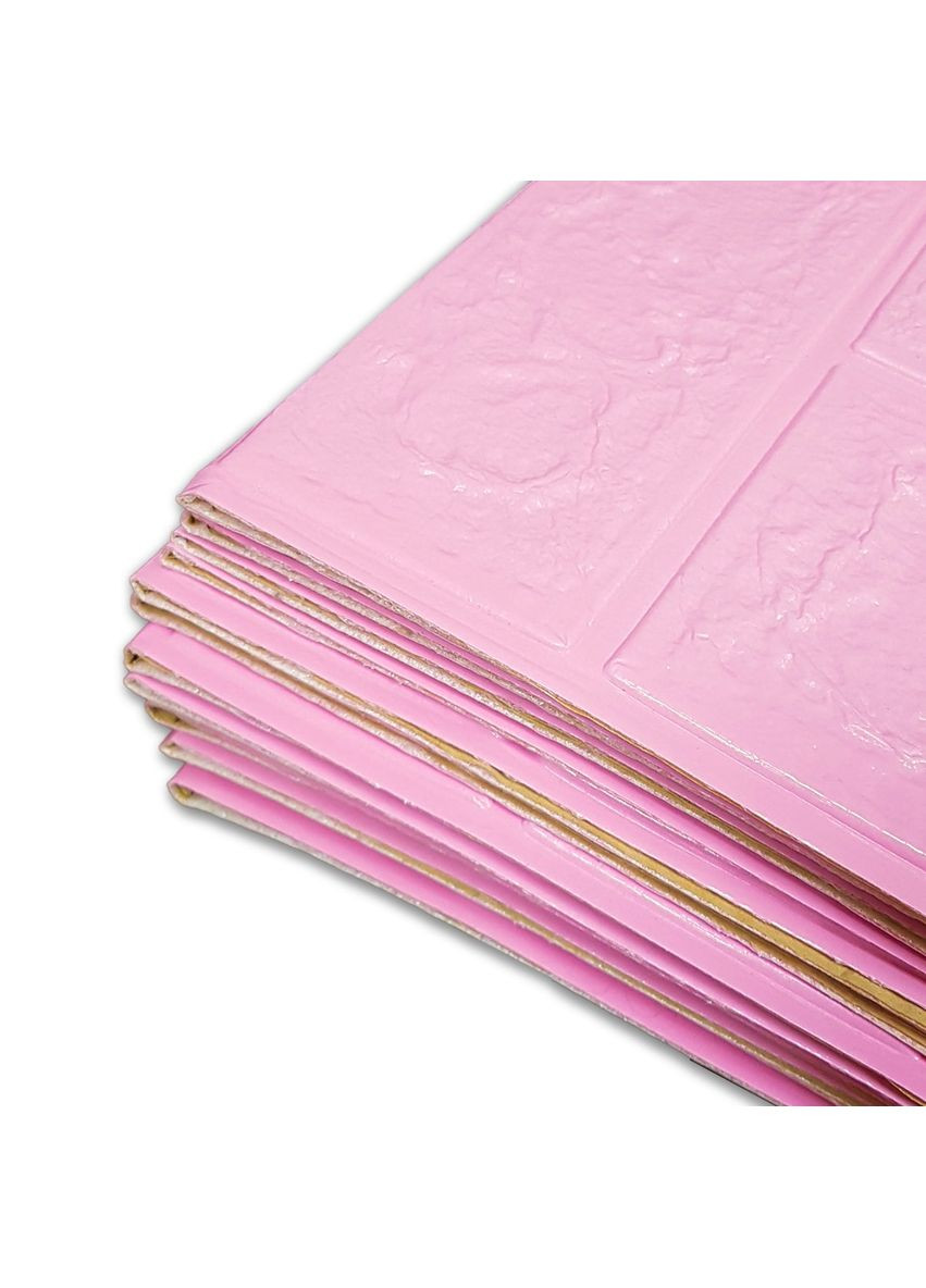 Самоклеюча декоративна 3D панель під рожеву цеглу в рулоні 3080x700x3мм 3D Loft (298400533)