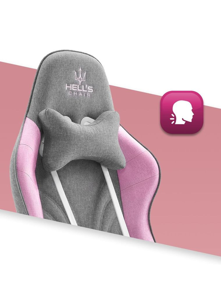 Комп'ютерне крісло Rainbow Pink-Gray тканина No Brand (347311667)