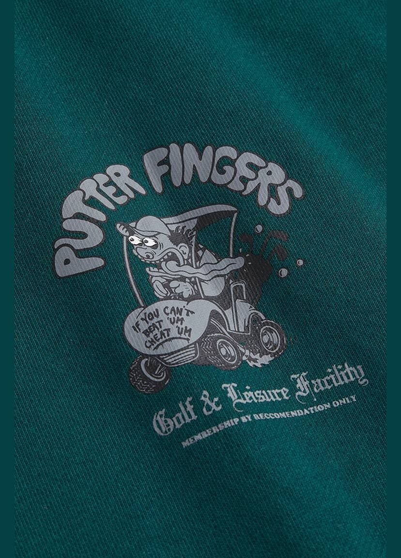 Зелений світшот оверсайз з бавовни H&M однотонний (327729812)