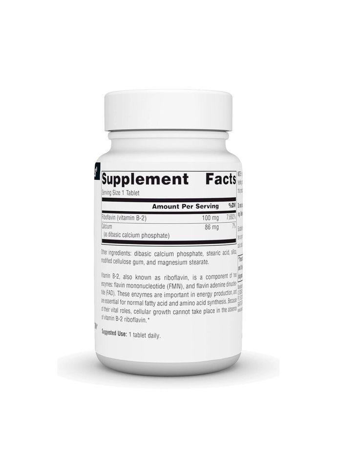 Vitamin B-2 100 mg - 100 tabs Source Naturals (391079469)
