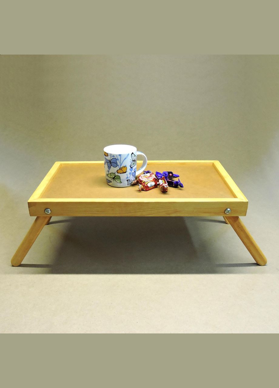 Столик-поднос для завтрака из дерева Орегон карри (СТП-000103) No Brand (327849240)