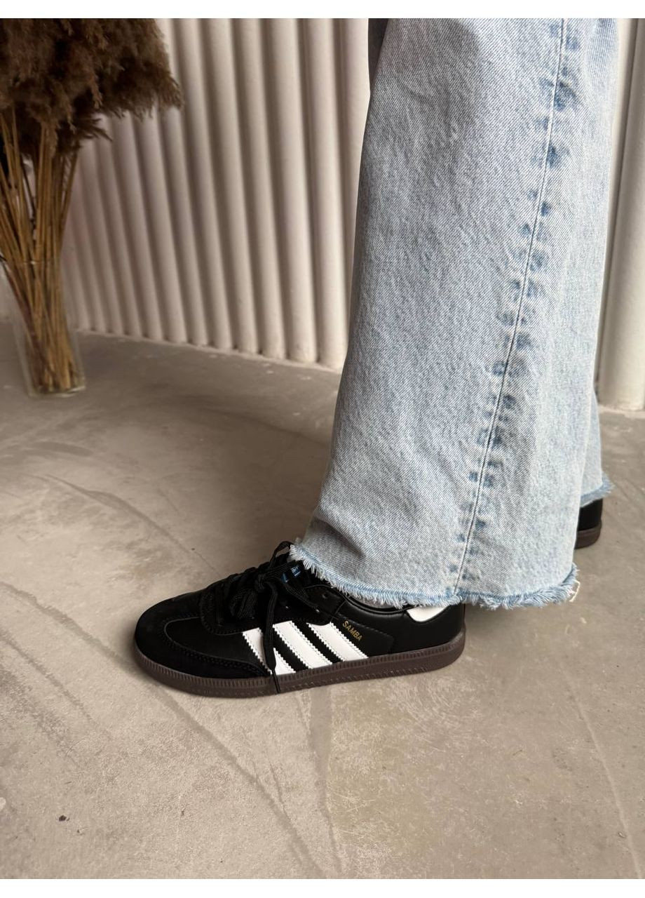 Черные всесезонные кроссовки samba og black/white adidas