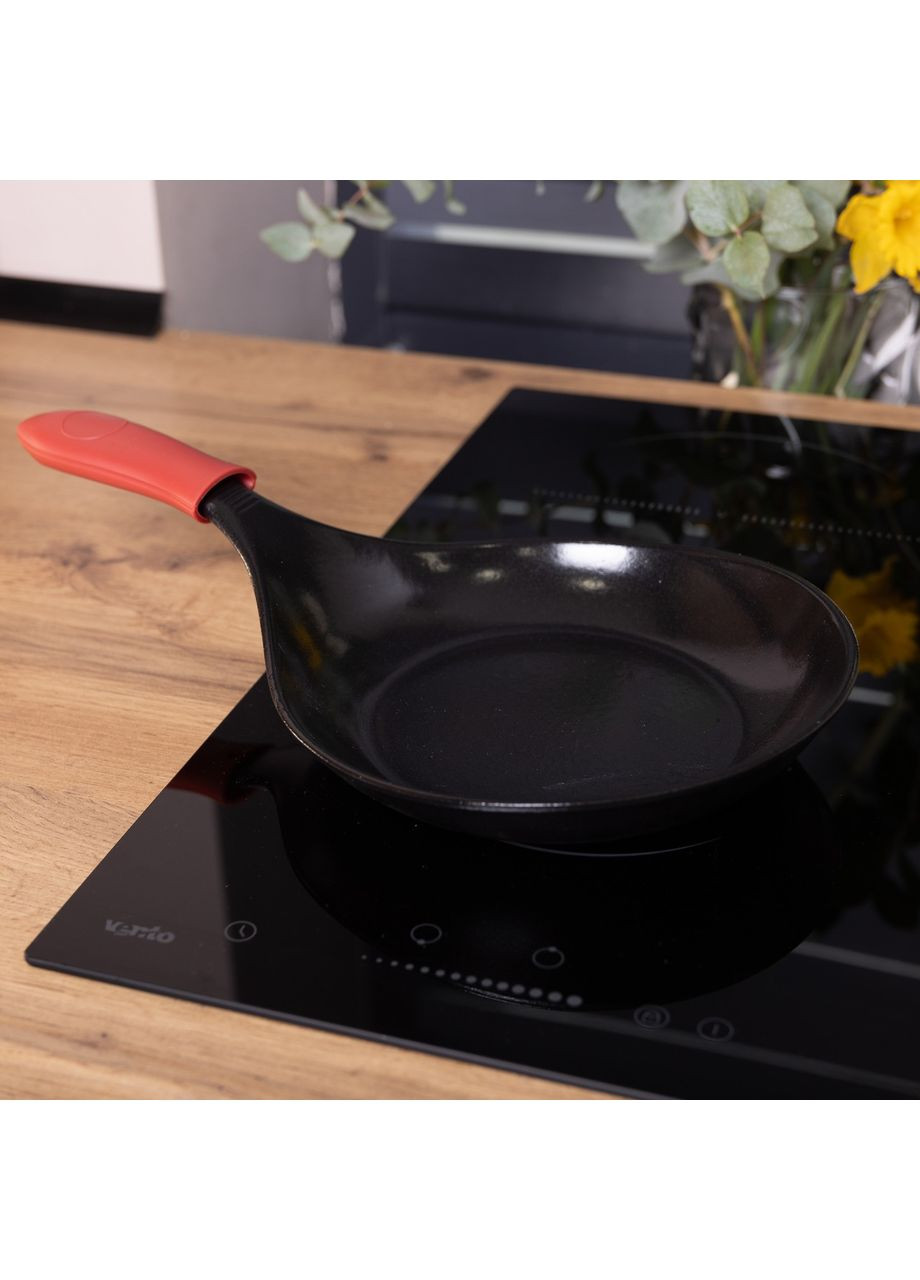 Чавунна сковорода з силіконовою ручкою Ø24,5 см для електричної та газової плити 1 л HP-1-13 Jooki (358705733)