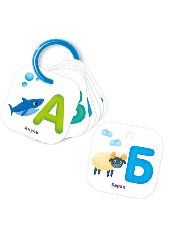 Дитячі навчальні картки на кільці Азбука VT2000-03 No Brand (316526953)