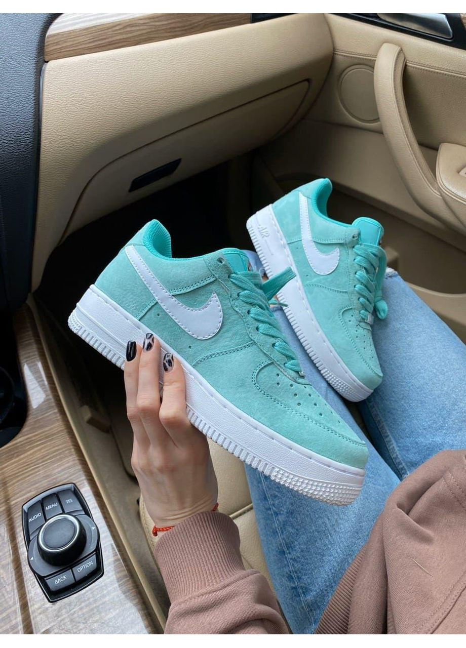 Сірі Осінні кросівки чоловічі nike air force 1 green white найк аір форс 1 преміум No Brand
