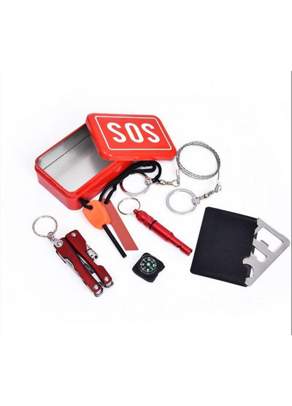 Набір для виживання SOS 6 у 1 в металевій коробці Grand Way (370770579)