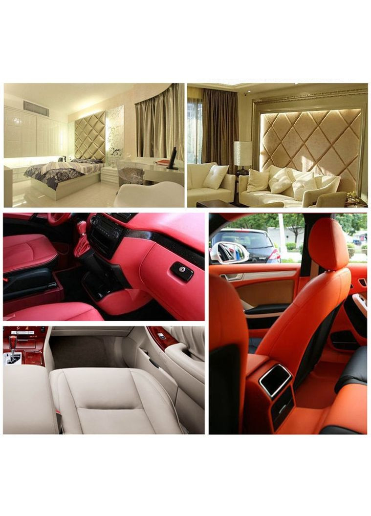 Універсальна самоклеюча екошкіра для ремонту одягу меблів та авто розмір 50×137 см чорна No Brand (349810521)