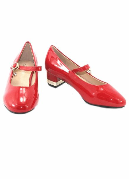 Seven Красные лаковые туфли на устойчивом маленьком каблуке ремешок красный з искусственная кожа, — всесезон (315355066)